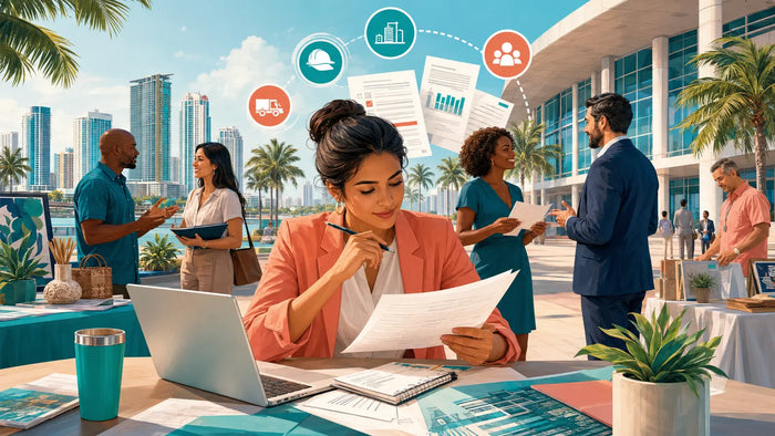Emprendedores de Miami preparando oportunidades y reuniones para venderle al condado