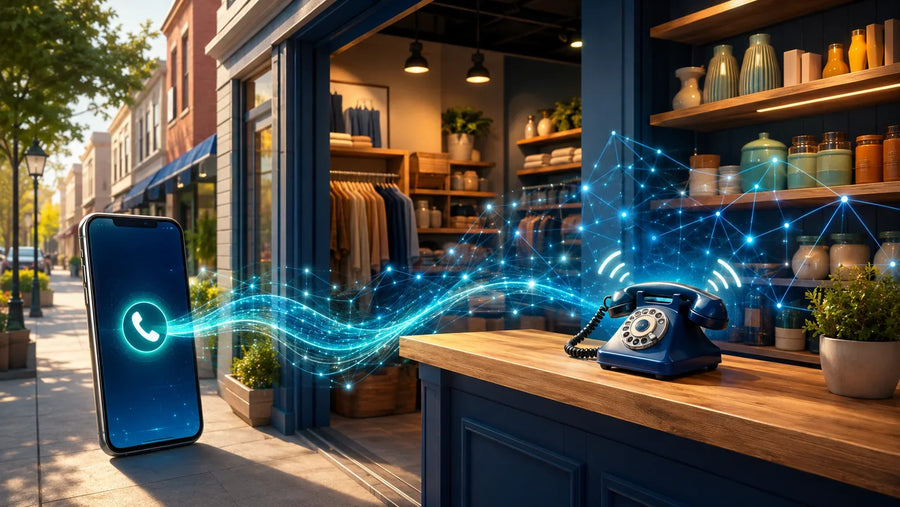 Llamada de inteligencia artificial conectando a un cliente con el inventario de un negocio local