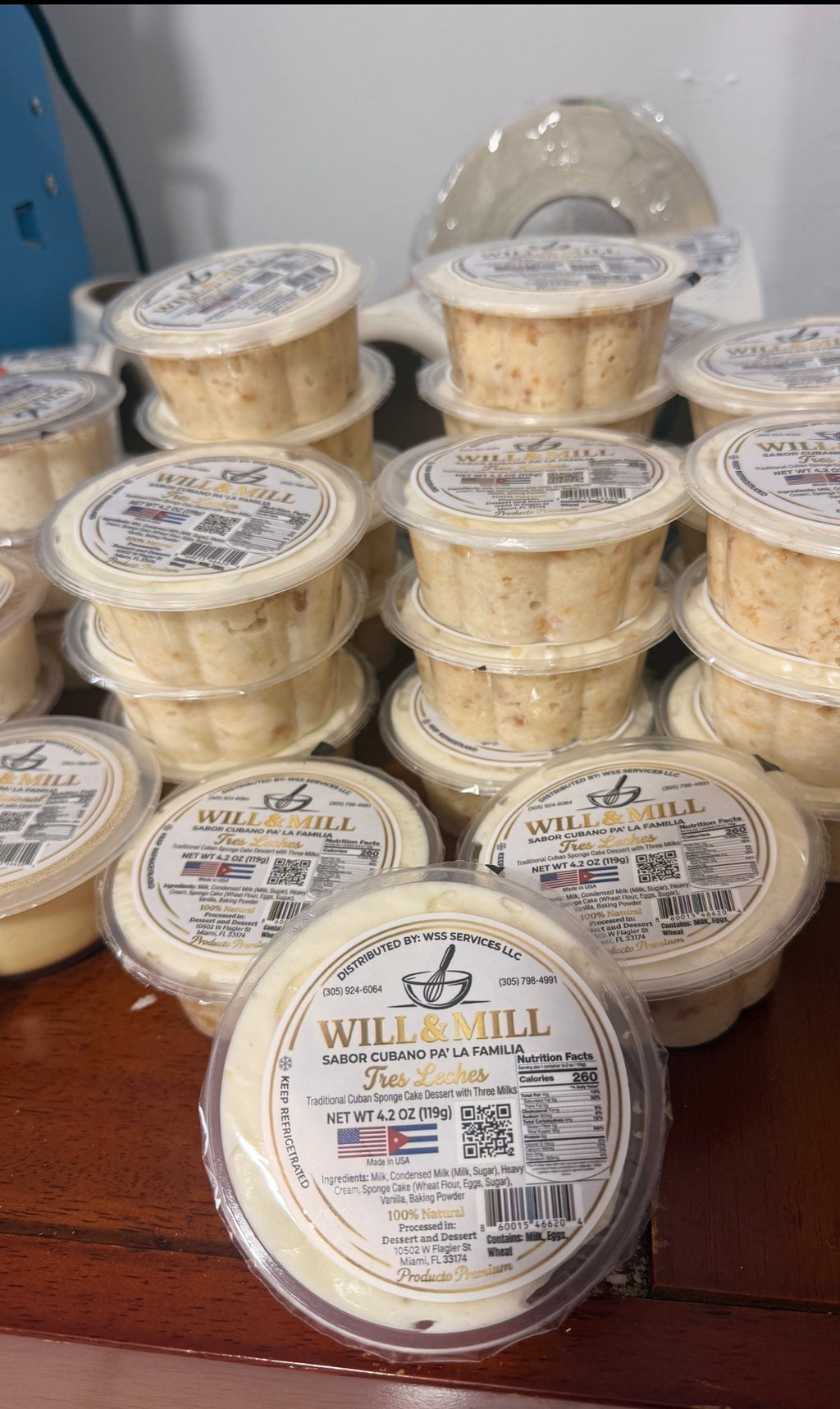 Tres leches cubano decorado de Will & Mill en Miami